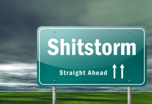 Highway Signpost "Shitstorm"